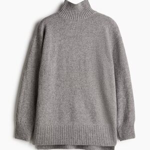 H&M Oversized Turtleneck Split Side Sweater Wool Blend Women’s Small